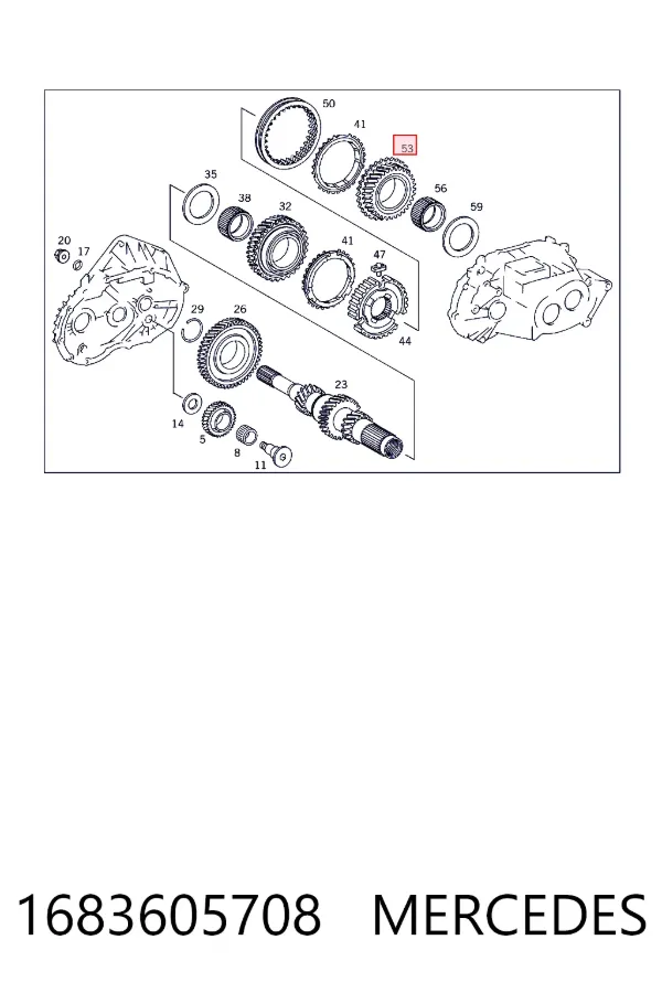 Шестерня третин передачі Mercedes A1683605708 ціна, від 44.05 USD