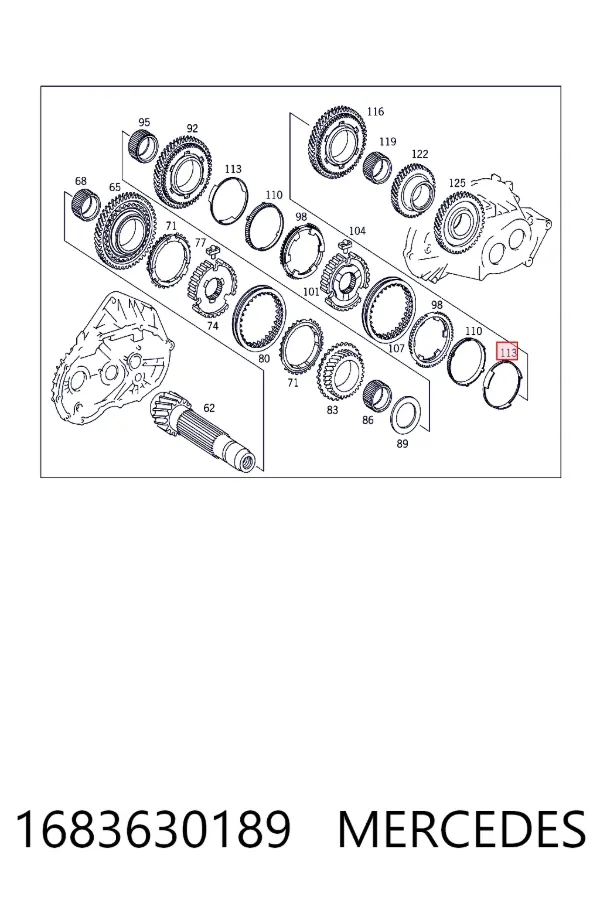 Кільце синхронізатора Mercedes A1683630189 ціна, від 38.01 USD