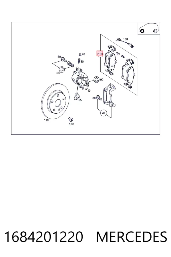 A1684201220 Mercedes Передні гальмівні колодки