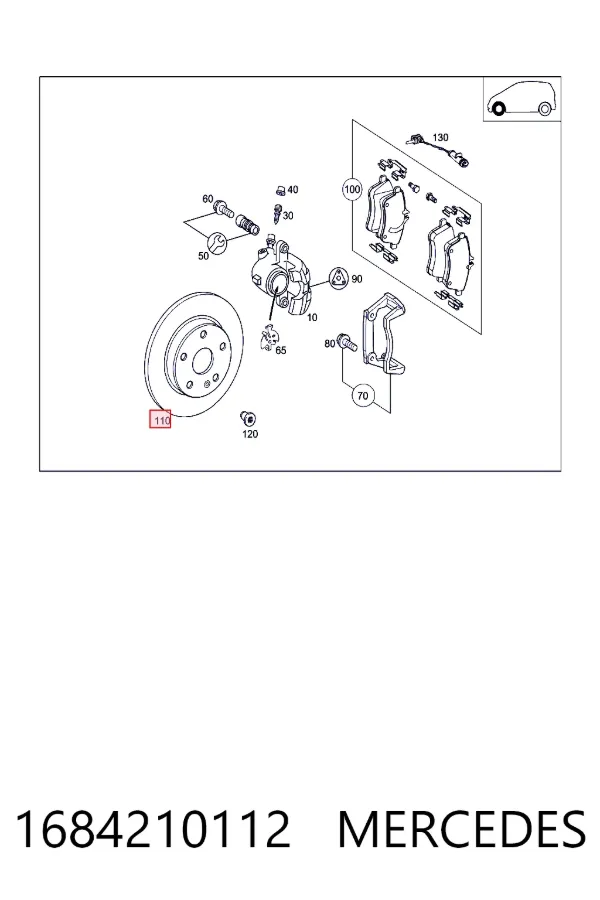 A1684210112 Mercedes Гальмо дискове переднє