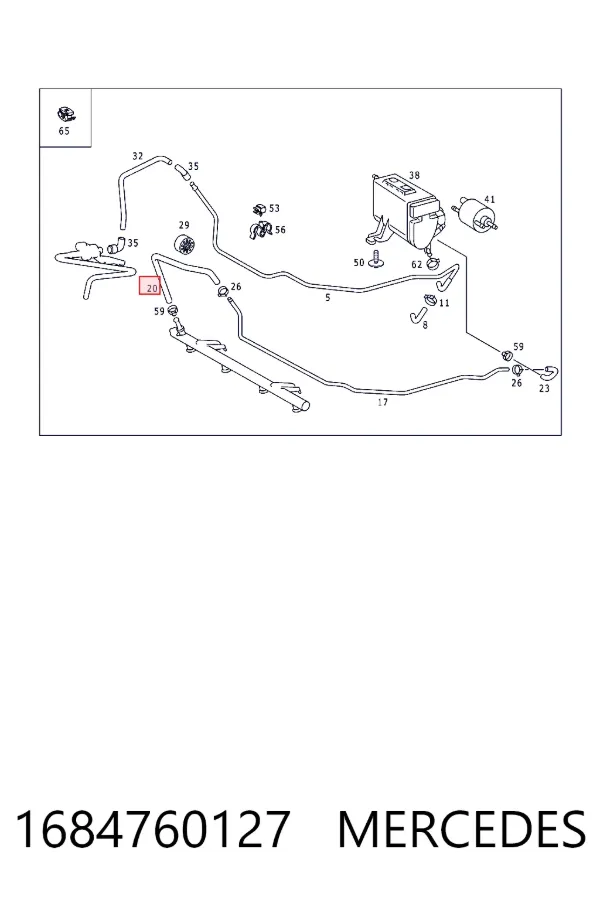  Mercedes A1684760127 ціна, від 25.34 USD