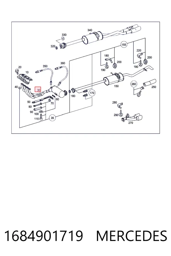  Mercedes A1684901719 ціна, від 42.49 USD