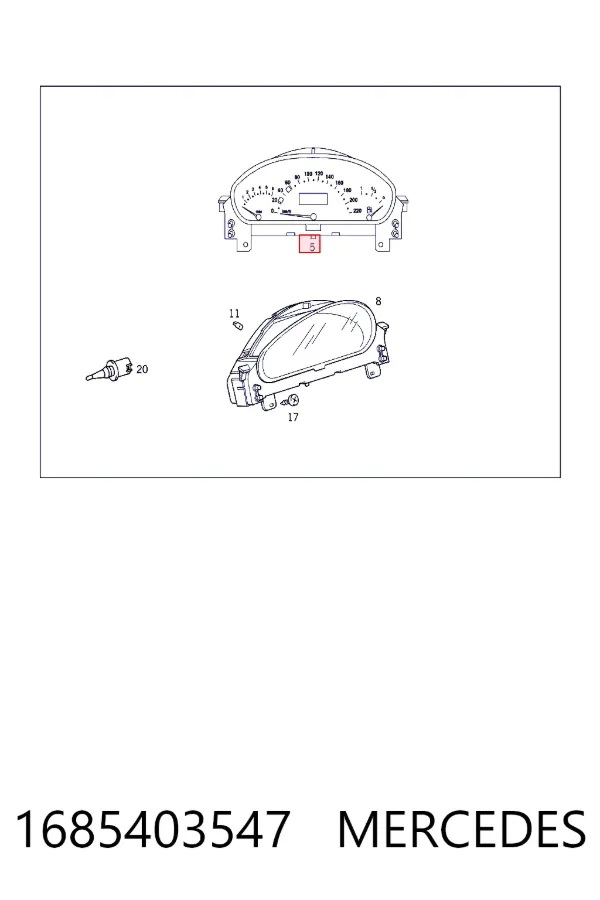 A1685403547 Mercedes Щиток приладів додатковий