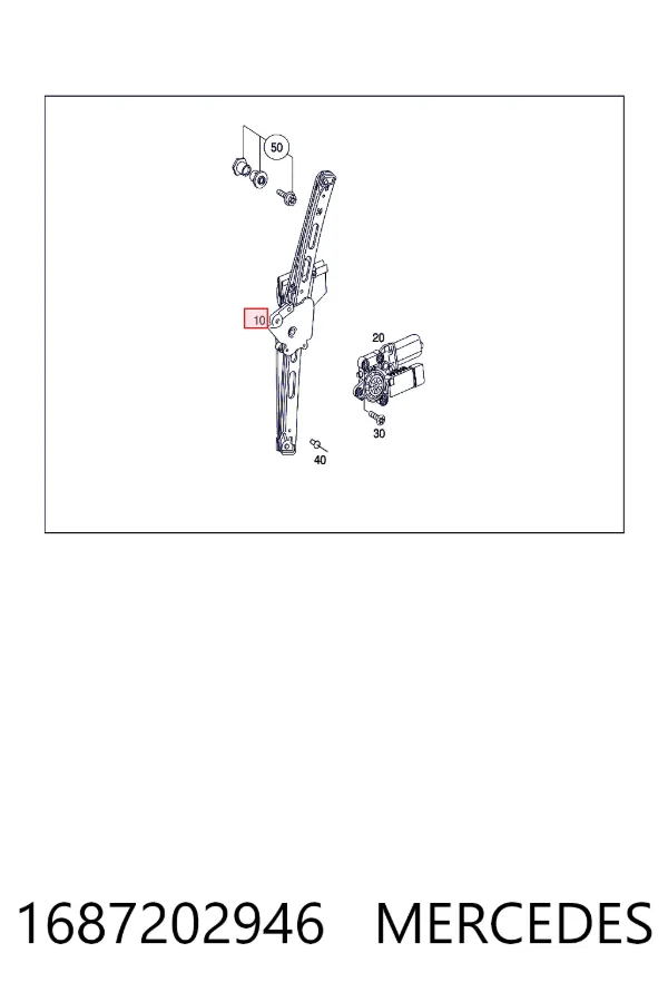 Склопідйомник з електродвигуном Mercedes A1687202946 ціна, від 22.82 USD