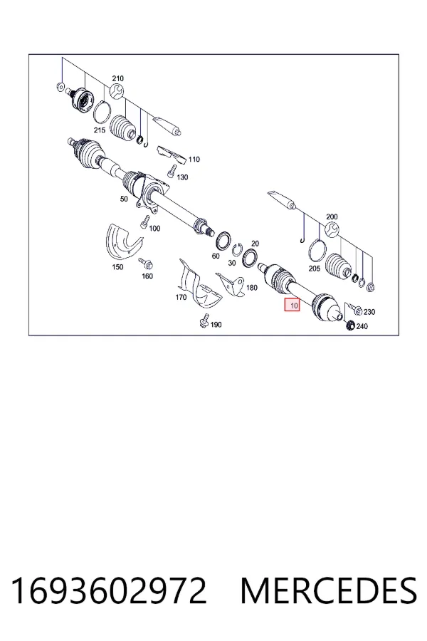 A1693602972 Mercedes Привід лівий