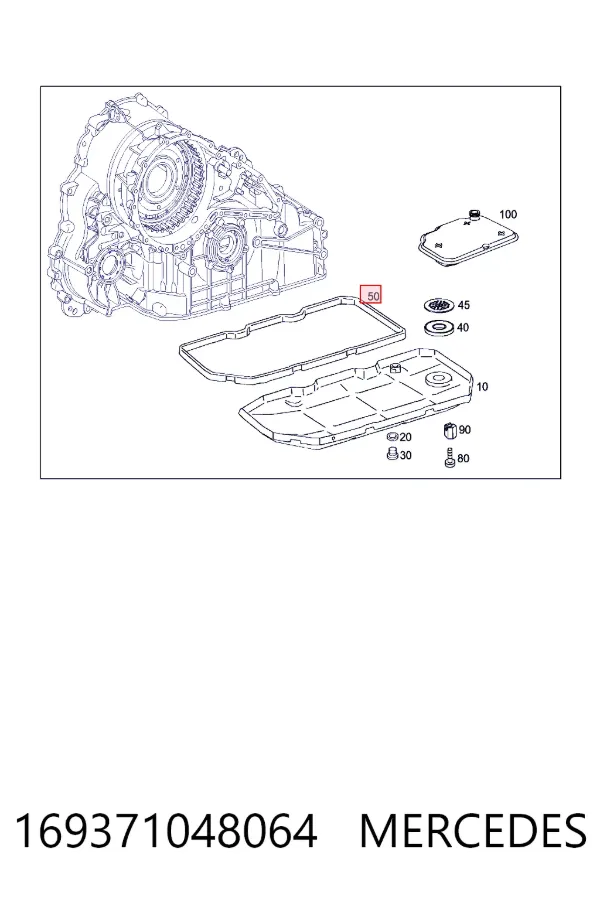 Прокладка піддону АКПП Mercedes A1693710480 ціна, від 8.21 USD