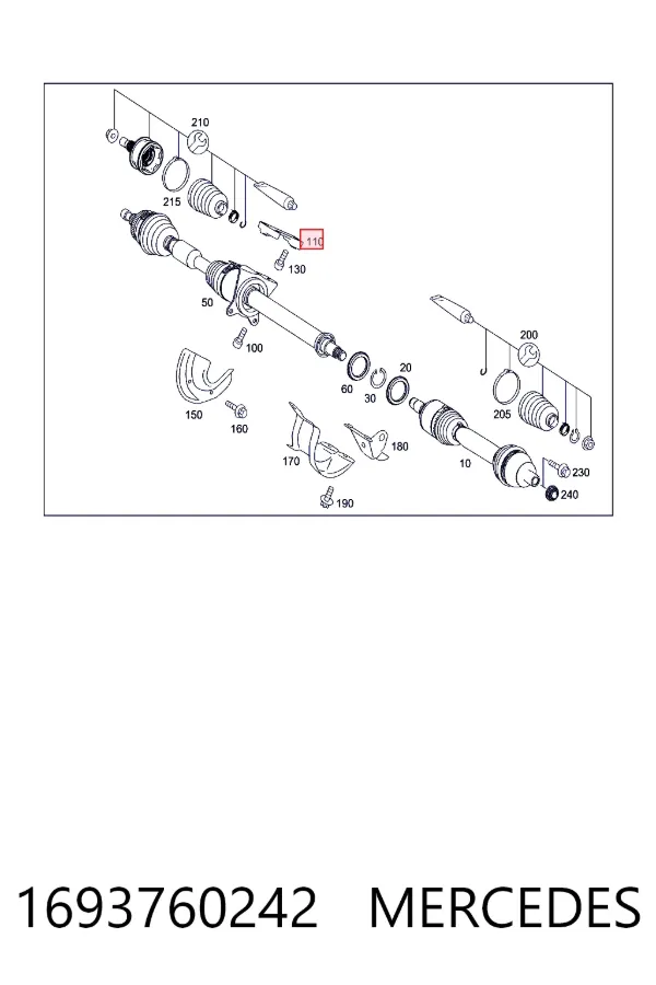  Mercedes A1693760242 ціна, від 22.57 USD