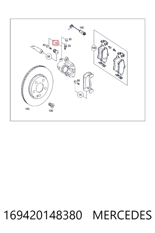 A1694201483 Mercedes Супорт гальмівний передній правий