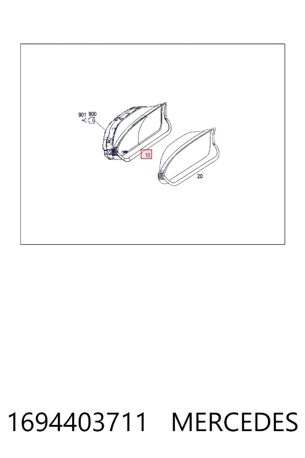 Приладова дошка-щиток приладів A1694403711 Mercedes