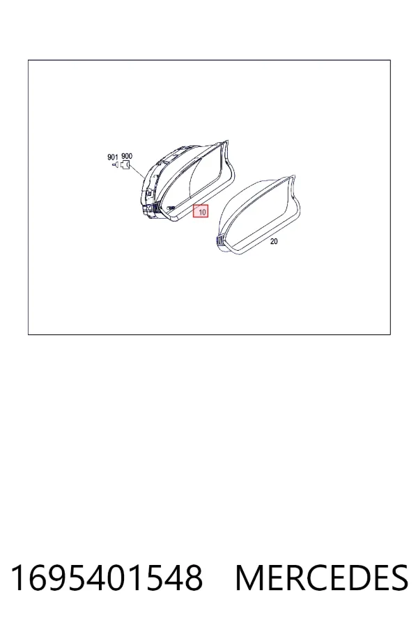 A1695401548 Mercedes Щиток приладів додатковий