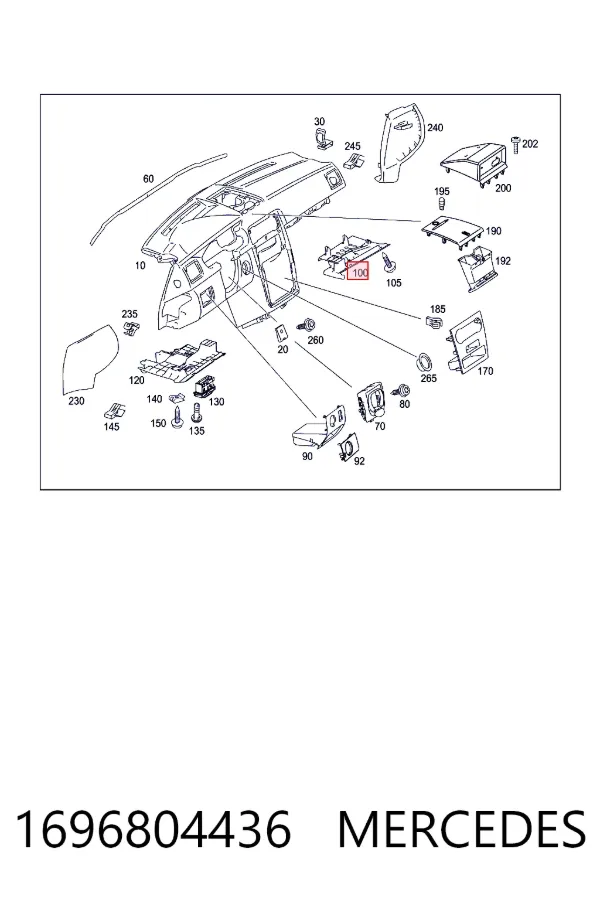 Купити A1696804436 Mercedes 