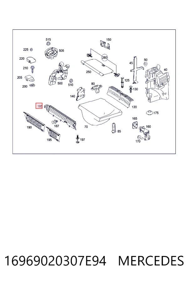  Mercedes A1696902030 ціна, від 19.00 USD