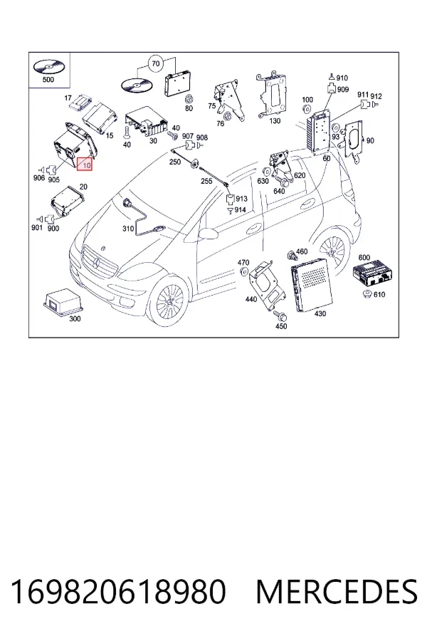 Магнітола (радіо AM/FM) Mercedes A1698206189