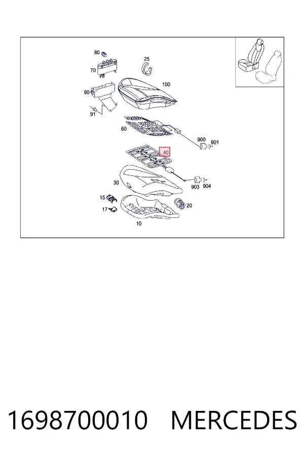 Купити A1698700010 Mercedes 