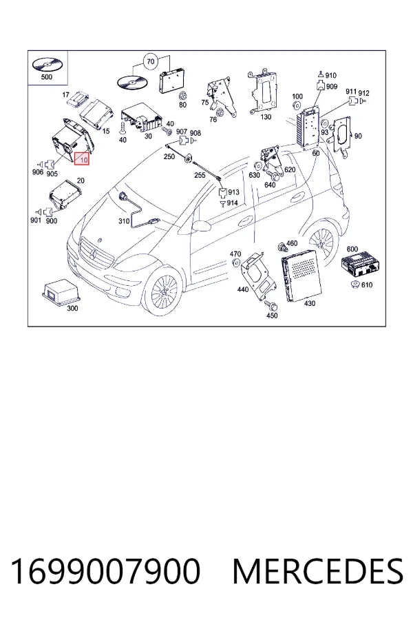 Купити A1699007900 Mercedes Блок керування мультимедійний