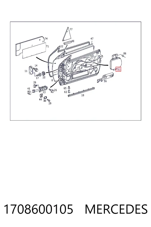 A1708600105 Mercedes Подушка безпеки, передній, лівих дверей AIRBAG