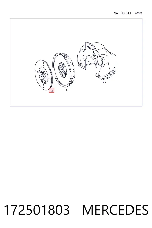 Диск зчеплення ведений Mercedes A0172501803