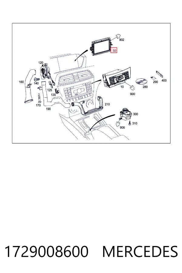 Купити A1729008600 Mercedes 