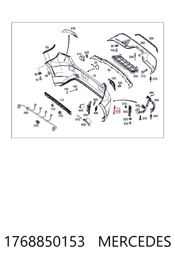  Mercedes A1768850153 ціна, від 8.44 USD