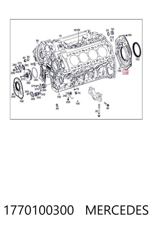 Сальник колінвала двигуна, задній Mercedes A1770100300 ціна, від 70.57 USD