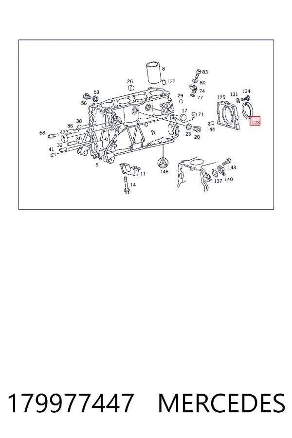 Сальник колінвала двигуна, задній Mercedes A0179977447 ціна, від 12.67 USD