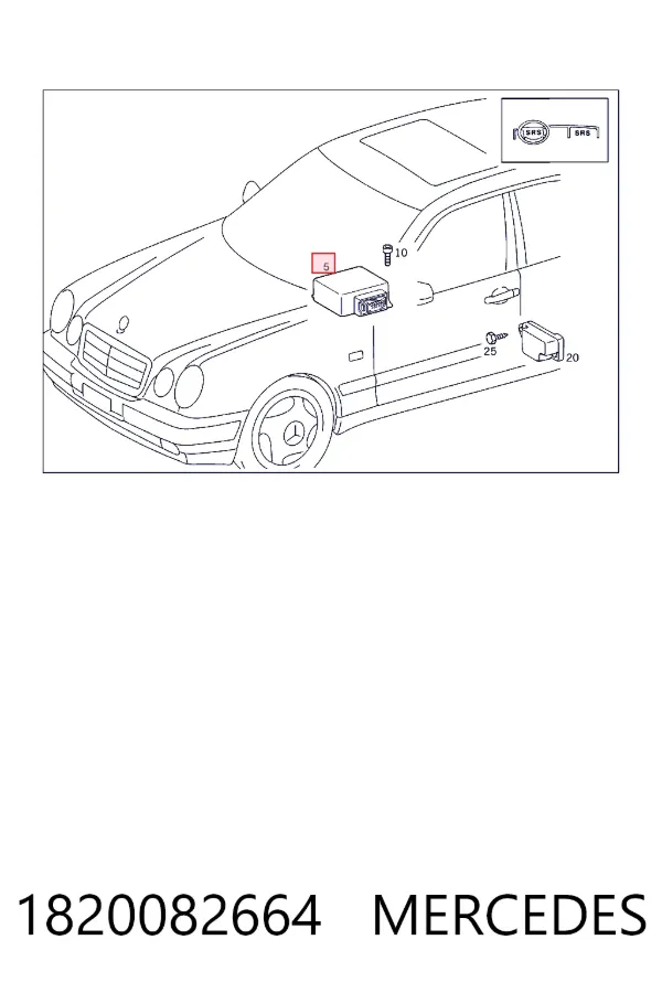 Модуль-процесор керування подушки безпеки Mercedes A0018200826 ціна, від 6.33 USD