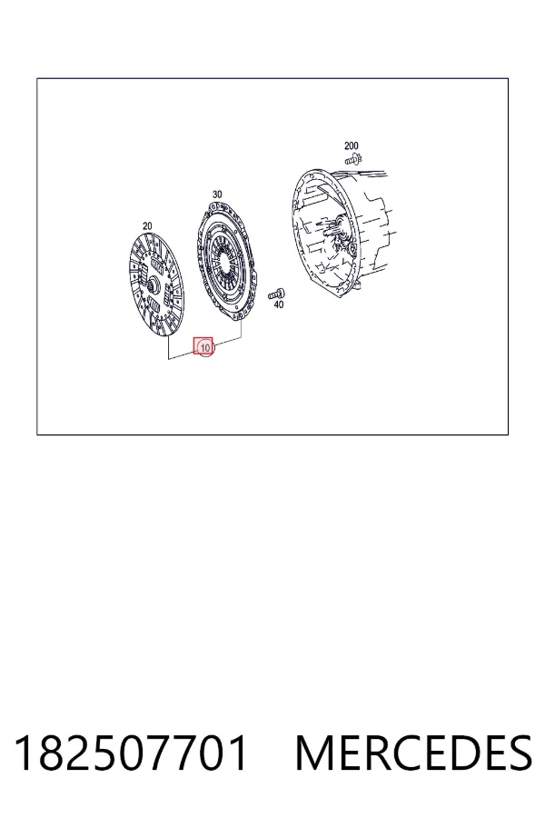 Зчеплення A0182507701 Mercedes