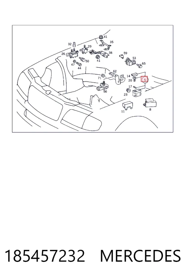 Реле свічок накалу A0185457232 Mercedes