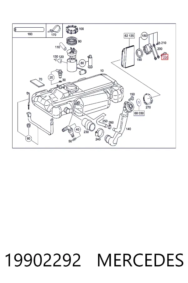 Купити A0019902292 Mercedes 