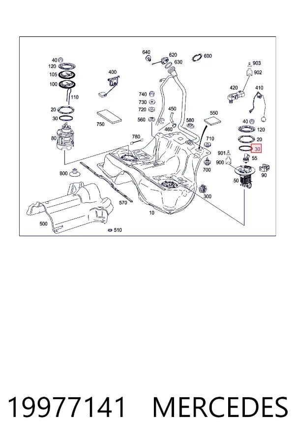 Купити A0019977141 Mercedes Ущільнювач паливного насосу