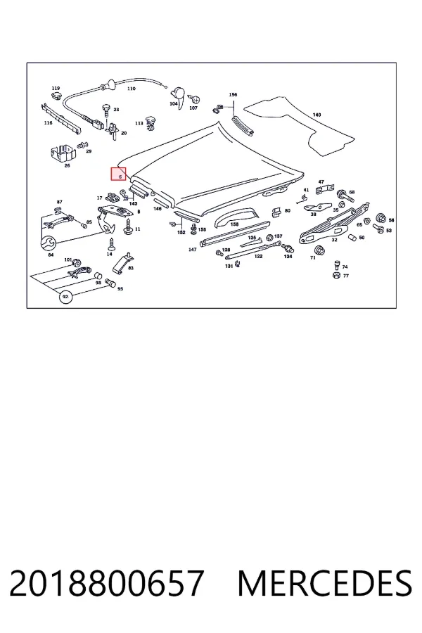 Купити A2018800657 Mercedes Капот