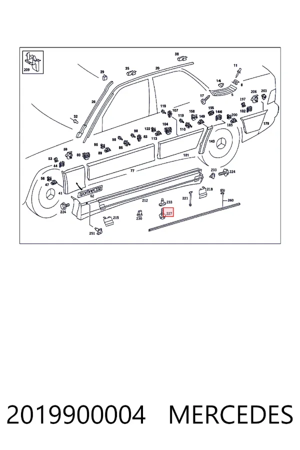 A2019900004 Mercedes 