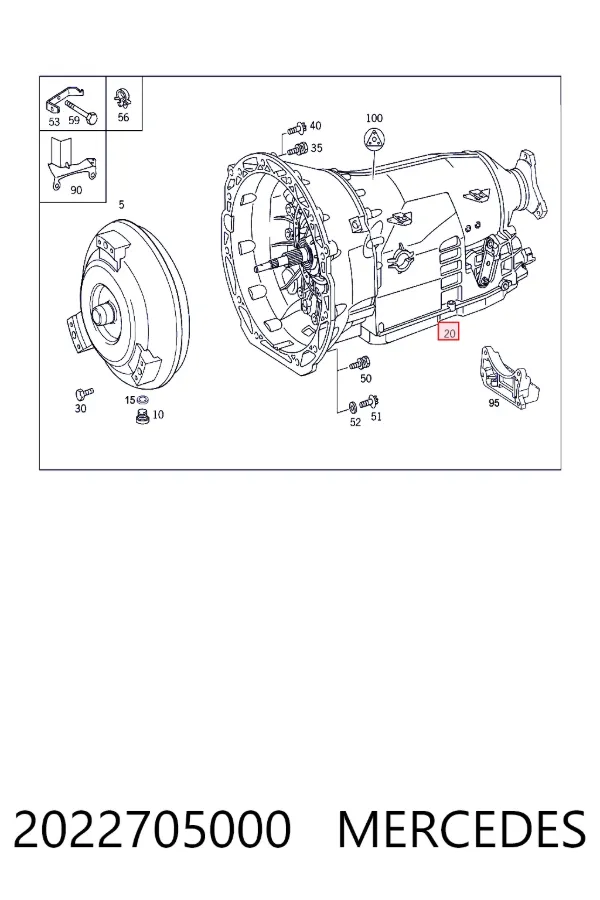 Купити A2022705000 Mercedes АКПП в зборі (автоматична коробка передач)