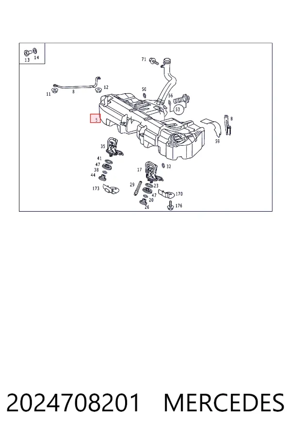 Б/бак Mercedes A2024708201 ціна, від  