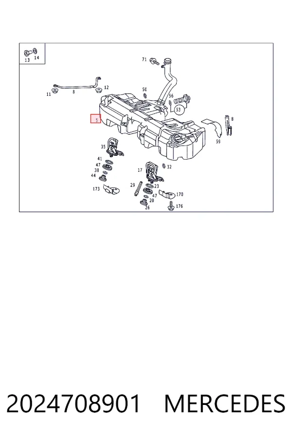 Б/бак Mercedes A2024708901 ціна, від  
