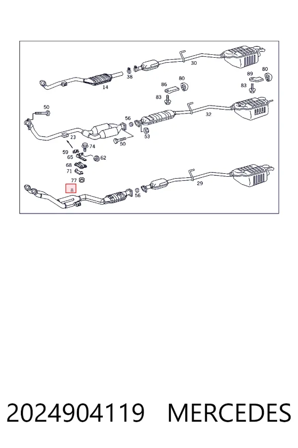 Каталізатор A2024904119 Mercedes