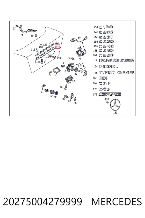  Mercedes A2027500427