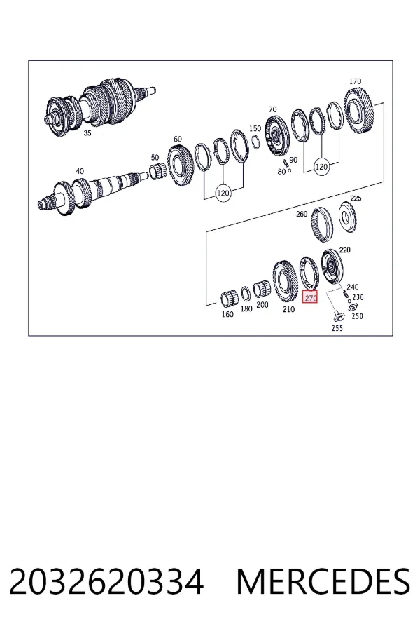 Кільце синхронізатора Mercedes A2032620334 ціна, від 10.14 USD