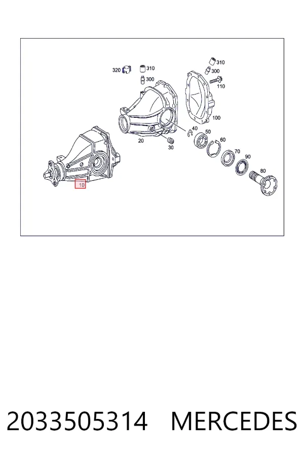 Редуктор заднього моста Mercedes A2033505314