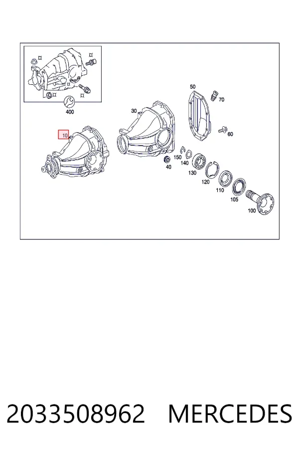 Редуктор заднього моста Mercedes A2033508962
