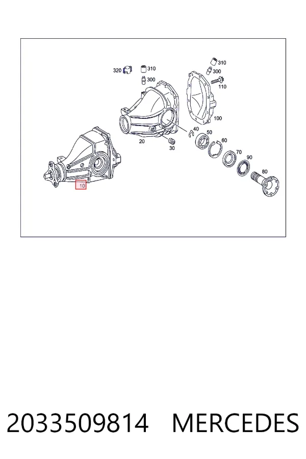 Редуктор заднього моста Mercedes A2033509814