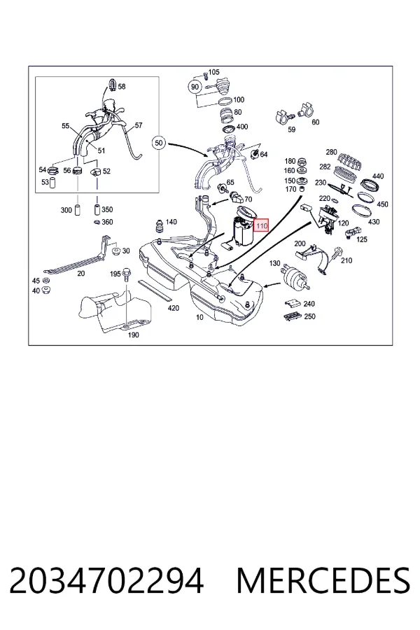 Паливний насос Mercedes A2034702294