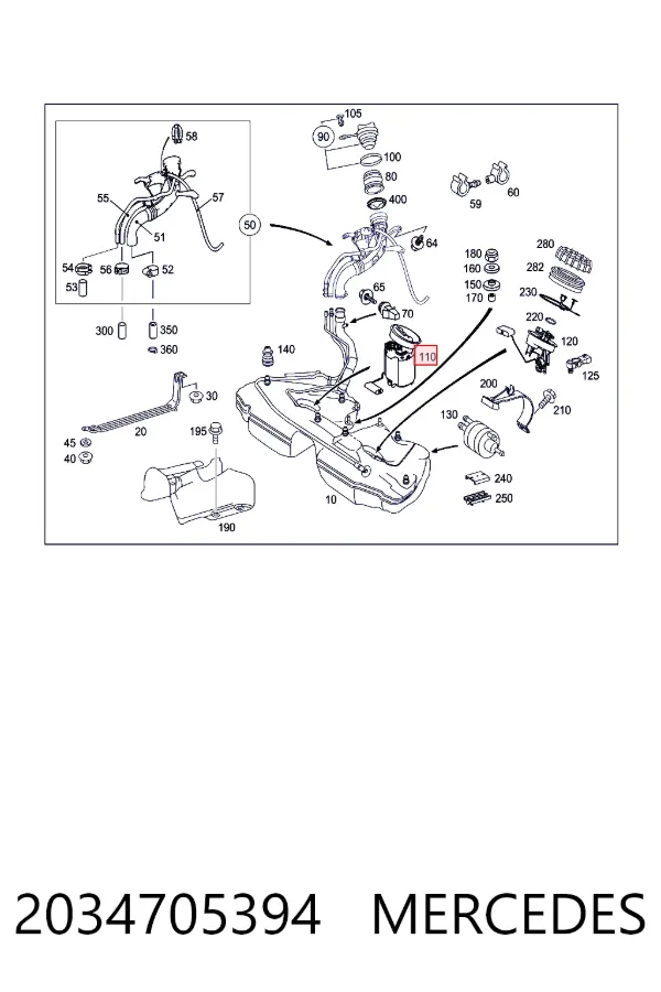 Бензонасос A2034705394 Mercedes