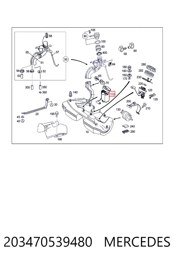 Паливний насос Mercedes A2034705394