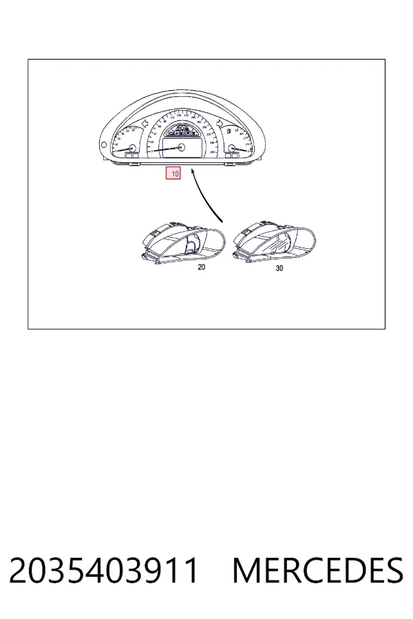 Щиток приладів Mercedes A2035403911