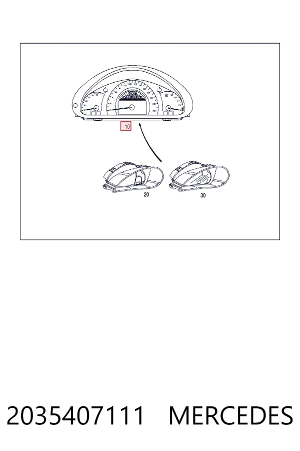 Купити A2035407111 Mercedes Прилади управління