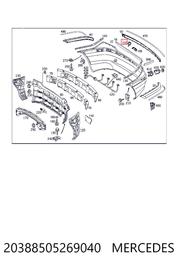 Купити A2038850526 Mercedes 