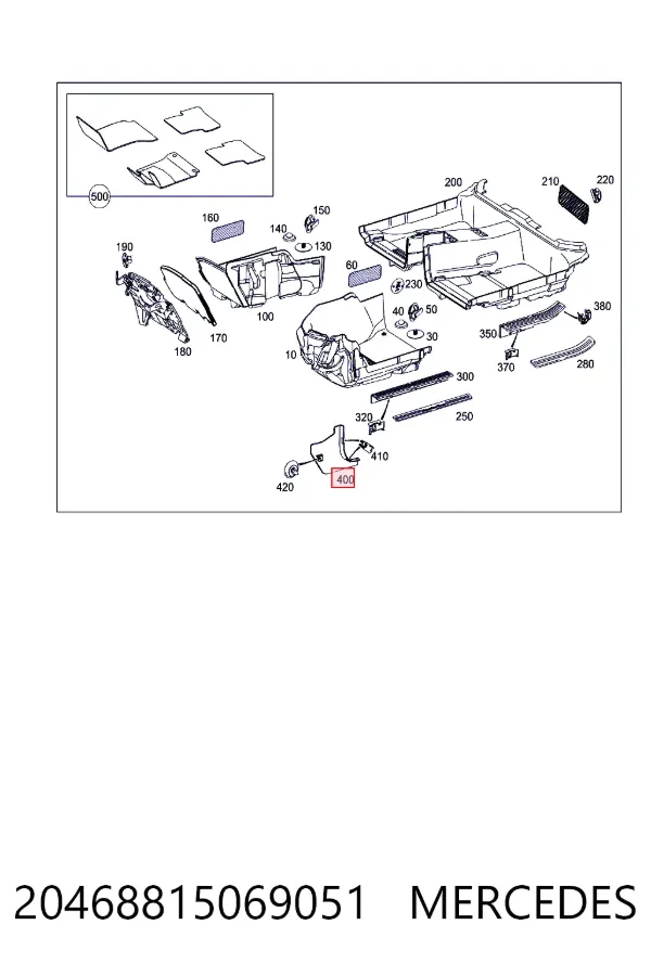  Mercedes A2046881506 ціна, від 15.20 USD