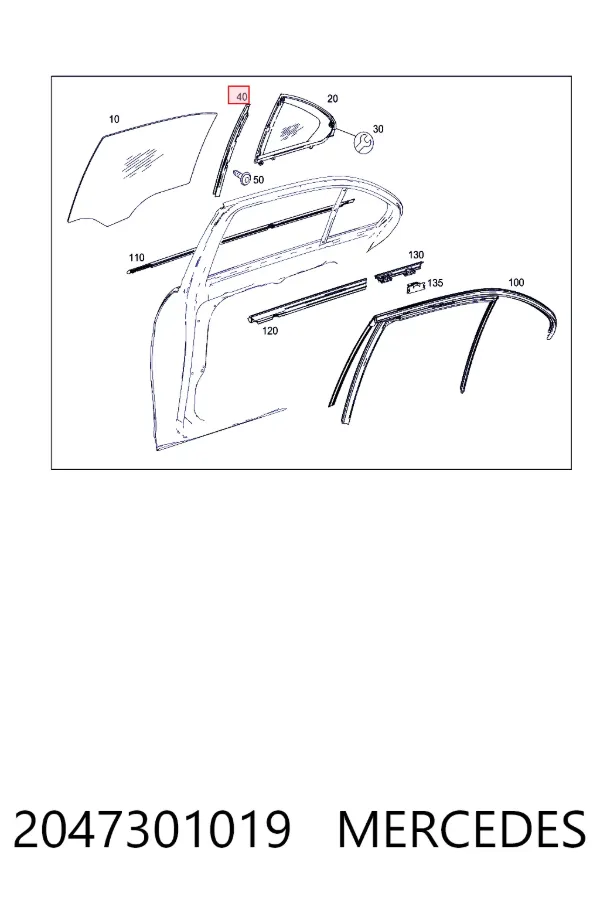  Mercedes A2047301019 ціна, від 10.97 USD