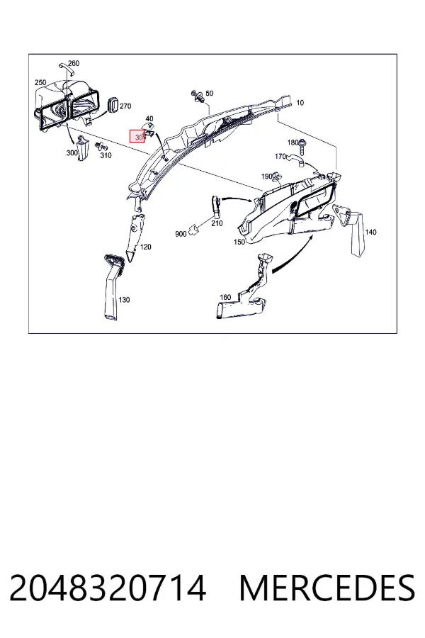 Купити A2048320714 Mercedes 